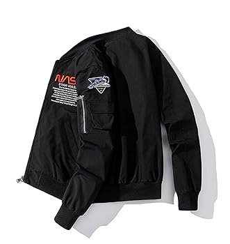 ASSTSERIES NASA MA-1 ミリタリージャケットK380 FROIBHATG NASA jackets Men Biker Bomber Jacket, NASA MA-1